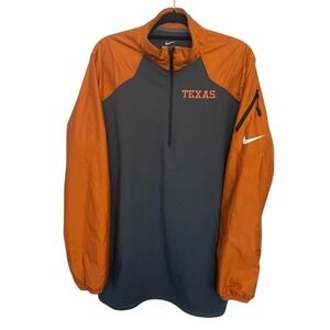 TEXAS Longhorns Nike 3/4 Zip Dri-Fit Lined Pullover Men's Size Large‎